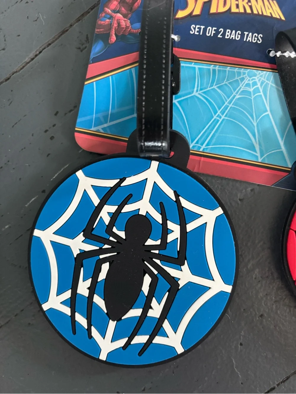 Marvel Black Luggage ID Tags with White Info Cards